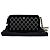 Chanel Mini borsa a tracolla WOC in velluto nero con doppia zip oro classico