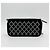 Chanel Mini borsa a tracolla WOC in velluto nero con doppia zip oro classico - vista 6