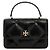 Tory Burch Mini-Handtasche mit Diamantsteppung und Kette Schwarz