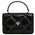 Tory Burch Mini-Handtasche mit Diamantsteppung und Kette Schwarz - Ansicht 4