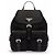Prada Schwarzer Nylon-Rucksack mit Logo-Plakette