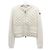 Moncler Cardigã acolchoado com zíper geométrico branco