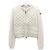 Moncler Cardigã acolchoado com zíper geométrico branco - vista 12