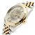 Rolex Relógio combo masculino Datejust com mostrador de dois tons, roda de roleta, data e face branca Prata - vista 10