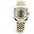 Rolex Relógio combo masculino Datejust com mostrador de dois tons, roda de roleta, data e face branca Prata - vista 16