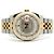 Rolex Relógio combo masculino Datejust com mostrador de dois tons, roda de roleta, data e face branca Prata - vista 19