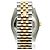 Rolex Relógio combo masculino Datejust com mostrador de dois tons, roda de roleta, data e face branca Prata - vista 7