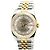 Rolex Relógio combo masculino Datejust com mostrador de dois tons, roda de roleta, data e face branca Prata - vista 8