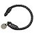 Bottega Veneta Bracciale in pelle intrecciata nera Nero - vista 2