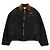 Miu Miu Denim-Zip-Jacke mit Cordkragen und echtem Logo-Patch Schwarz