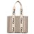 Chloé Borsa tote in lino Rosa - vista 5