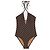 Céline Monogramm-Jersey-Badeanzug in Toffee-Braun