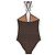 Céline Monogramm-Jersey-Badeanzug in Toffee-Braun - Ansicht 2