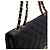 Chanel Bolsa de ombro com corrente dourada e aba única Preto - vista 10