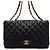 Chanel Bolsa de ombro com corrente dourada e aba única Preto - vista 2