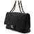 Chanel Bolsa de ombro com corrente dourada e aba única Preto - vista 3