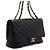 Chanel Bolsa de ombro com corrente dourada e aba única Preto - vista 4