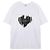 Saint Laurent Heart T-Shirt Weiß