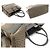 Salvatore Ferragamo Borsa shopper da spiaggia in tela PVC a righe beige e nera con firma Marrone - vista 5