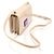 Acne Mini borsa a tracolla in vernice beige con logo Face Marrone - vista 3