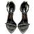 Tom Ford Sandali in pelle metallica con lucchetto Argento - vista 3