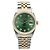 Rolex Datejust Combo Men's Watch Bright Green Afterset Diamond