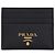 Prada Saffiano Metall Logo Gold Kartenetui Schwarz - Ansicht 2