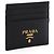 Prada Saffiano Metall Logo Gold Kartenetui Schwarz - Ansicht 3