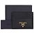 Prada Saffiano Metall Logo Gold Kartenetui Schwarz - Ansicht 8
