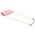 Valentino Pochette in pelle di vitello grana rosa caramella con catena logo - vista 4