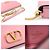 Valentino Pochette in pelle di vitello grana rosa caramella con catena logo - vista 7
