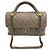 Chanel Kalbsleder Castle Lock Top Handle Schultertasche mit Kette Braun