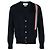 Thom Browne RWB Streifen Intarsien Baumwollcardigan Blau - Ansicht 4