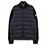 Moncler Giacca mix imbottita con zip e patch logo Blu