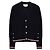 Thom Browne Damen Strickjacke aus Baumwolle mit V-Ausschnitt Blau