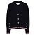 Thom Browne Damen Strickjacke aus Baumwolle mit V-Ausschnitt Blau - Ansicht 3