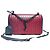 Saint Laurent Borsa a tracolla piccola in tela metallica a righe monogramma Sunset Rosso