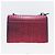 Saint Laurent Borsa a tracolla piccola in tela metallica a righe monogramma Sunset Rosso - vista 2