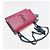 Saint Laurent Borsa a tracolla piccola in tela metallica a righe monogramma Sunset Rosso - vista 7