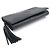 Gucci Clutch Soho in pelle nera con frange Nero - vista 4