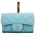 Chanel Portacarte con bottone a pressione classico Blu