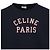 Céline Baumwoll-Fleece-Sweatshirt mit Paris-Druck Blau - Ansicht 7