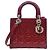 Dior Rote Lack-Cannage Mittel-Tote-Tasche