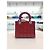 Dior Rote Lack-Cannage Mittel-Tote-Tasche - Ansicht 14