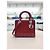 Dior Rote Lack-Cannage Mittel-Tote-Tasche - Ansicht 9