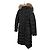 Moncler Chaqueta larga de plumas de piel de mapache para mujer Chloe negra Negro