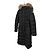 Moncler Chaqueta larga de plumas de piel de mapache para mujer Chloe negra Negro - vista 2
