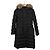 Moncler Chaqueta larga de plumas de piel de mapache para mujer Chloe negra Negro - vista 3