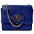 Salvatore Ferragamo Borsa a tracolla incrociata Gini Bow per donne blu - vista 2