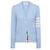 Thom Browne Klassische Cashmere-V-Ausschnitt-Cardigan Blau - Ansicht 5